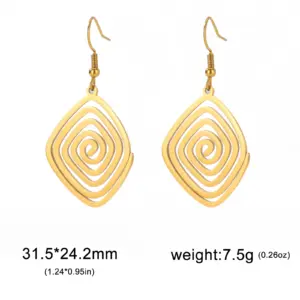 Stainless Steel Geometric Spiral Earrings 13 S1c87f495fd4b4416b68dee303108dfdbj