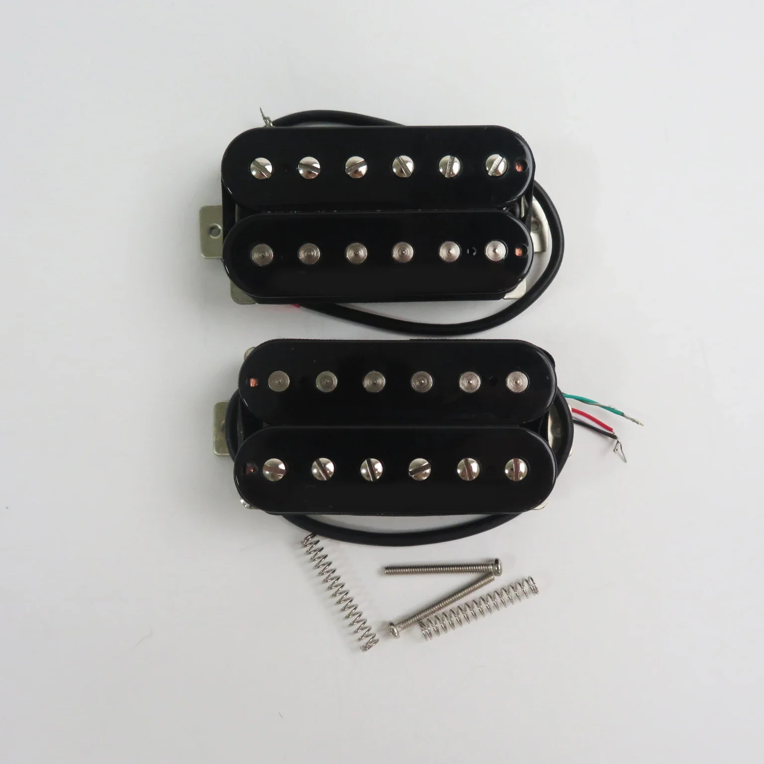 Black Humbucker Pickup Set for Electric Guitars 2 Black Humbucker Pickup Set for Electric Guitars - Image 2