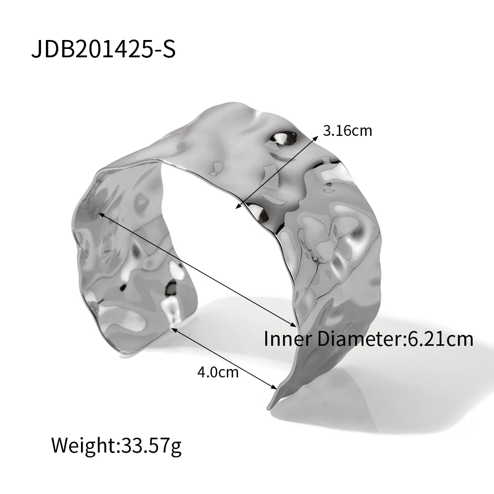 Gold Stainless Steel Cuff Bracelet 8 Gold Stainless Steel Cuff Bracelet - Image 8