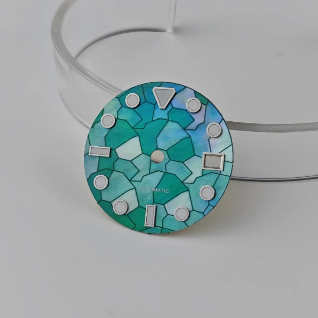 28.5mm Mosaic Watch Dial for NH35/NH36 Movements 3 28.5mm Mosaic Watch Dial for NH35/NH36 Movements - Image 3