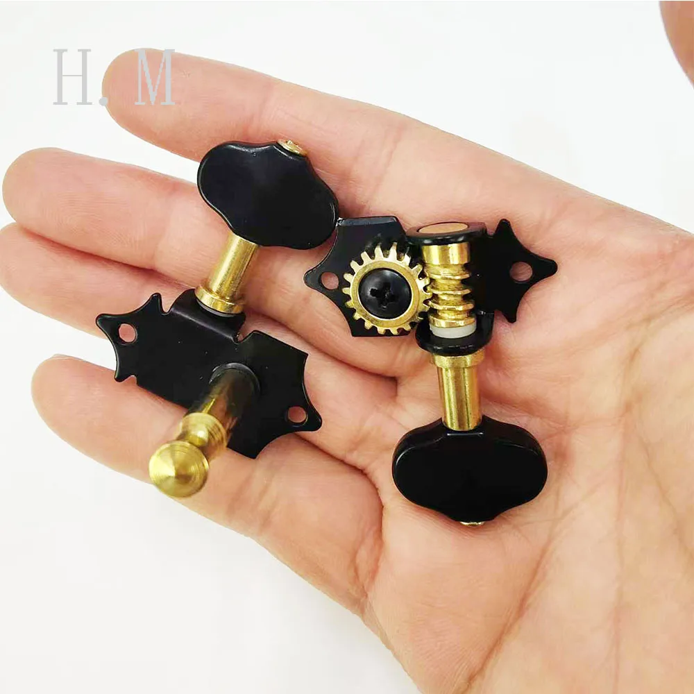 Elegant Black and Gold Ukulele Tuning Pegs Set 6 Elegant Black and Gold Ukulele Tuning Pegs Set - Image 6