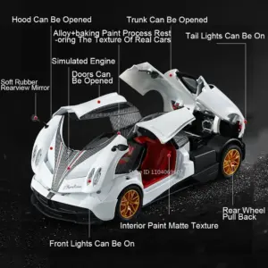 1:24 Pagani Huayra Diecast Model Car 13 S1cd5551d33a7450cb6e15d846c6808e46