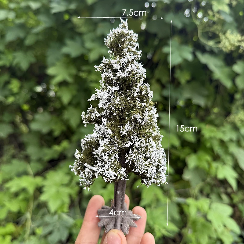 Miniature Snow-Covered Wire Cedar Tree Set 3 Miniature Snow-Covered Wire Cedar Tree Set - Image 3