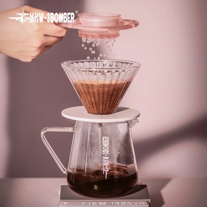 Lavender Pink Adjustable Flow Coffee Dripper 4 Lavender Pink Adjustable Flow Coffee Dripper - Image 4