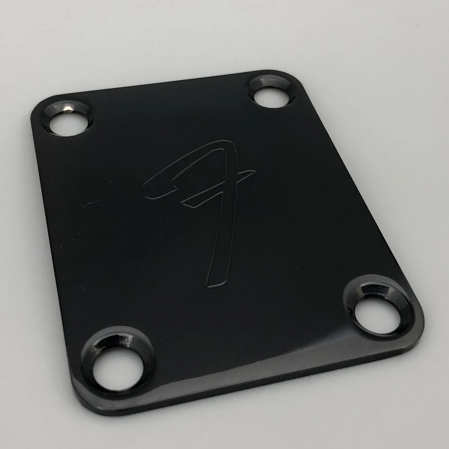 ST & Tele Guitar Neck Plate in Chrome, Silver, Black 5 ST & Tele Guitar Neck Plate in Chrome, Silver, Black - Image 5