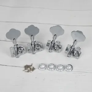Bass Guitar Tuning Peg Set, 4-Pack Chrome/Black 15 S1d44b41e7afa413a8f90a842465051f1o