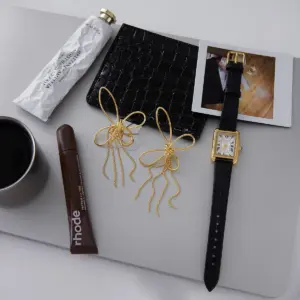 Stainless Steel Bow Earrings Model JDE0107006 11 S1d483555b82f45289b3a42742ed4edf93