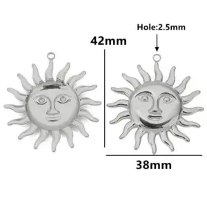 Stainless Steel Sun Pendant 38mm Brightening Jewelry 14 S1d5f9d4365f2453d80446579b8706b871