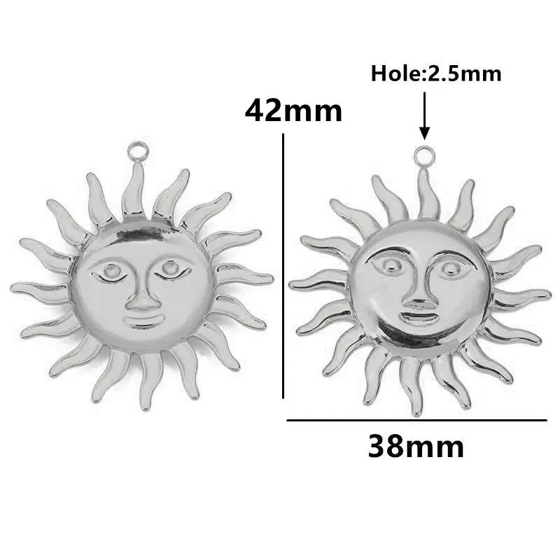 Stainless Steel Sun Pendant 38mm Brightening Jewelry 7 Stainless Steel Sun Pendant 38mm Brightening Jewelry - Image 7
