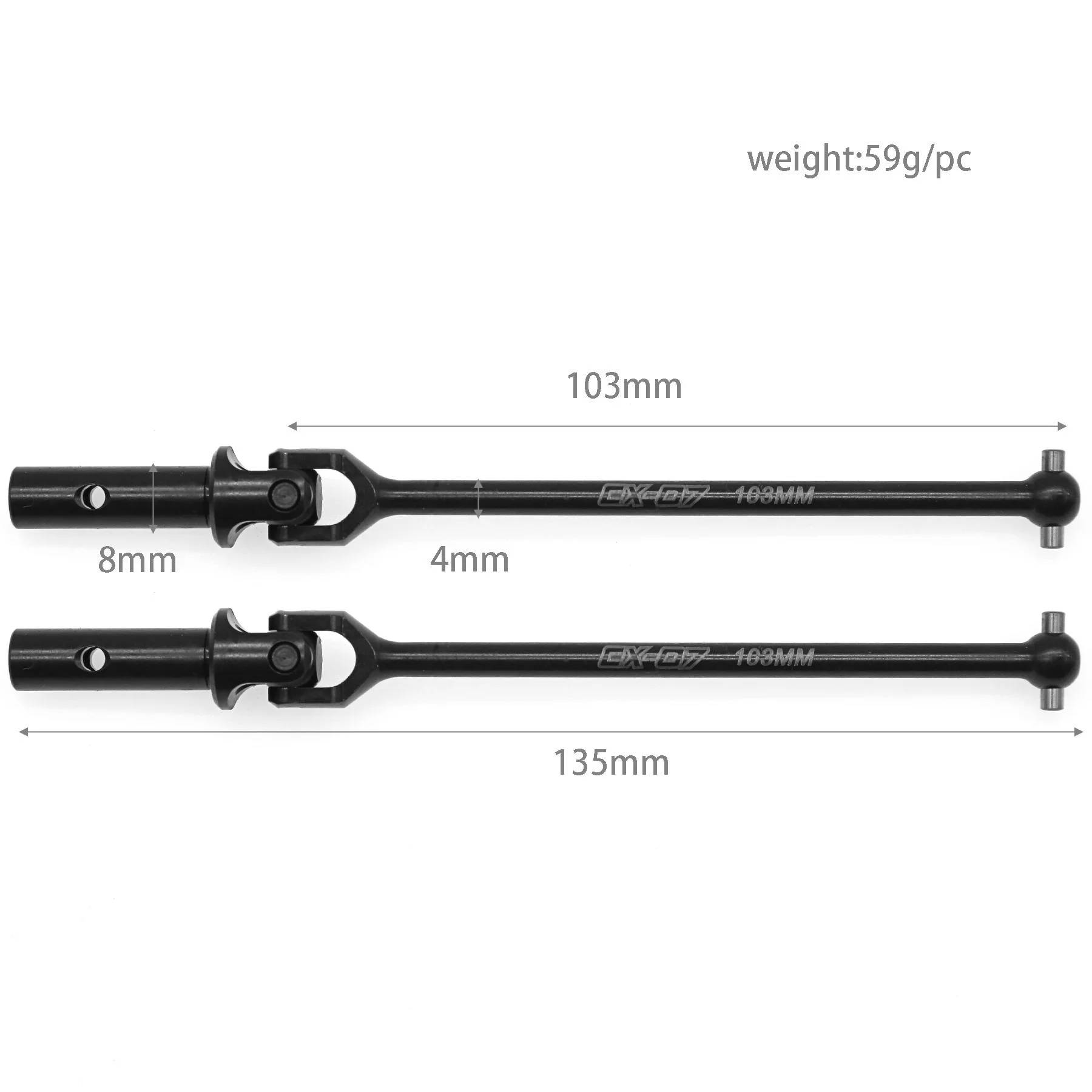 ZD Racing EX-07 Metal Drive Shafts Set 2 ZD Racing EX-07 Metal Drive Shafts Set - Image 2