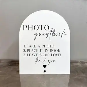 Elegant White Acrylic Wedding Sign 7 S1d7f3e1c1a434e3a81e06d9b1a22b75aN