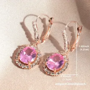 Elegant Pink and White Drop Earrings for Women 4 S1d8479157fc748138d8d9a70c37ee012J