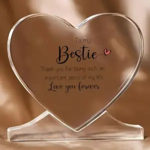 Heart-Shaped Acrylic Friendship Plaque 9 S1da4ea76858a4e7aa0479389c2371c5dW