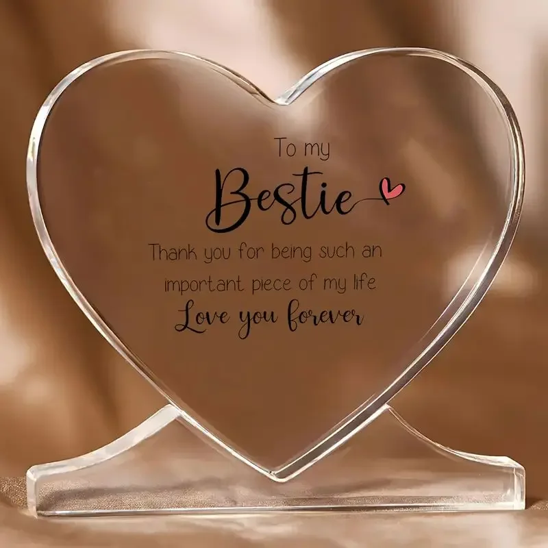 Heart-Shaped Acrylic Friendship Plaque 4 Heart-Shaped Acrylic Friendship Plaque - Image 4