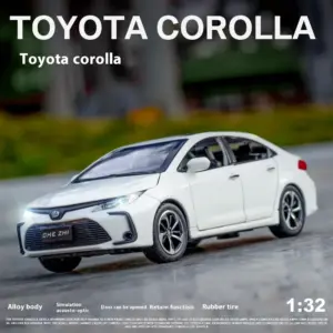 White Toyota Corolla 1:32 Diecast Model 12 S1dca73989d6a4b279021291dc0a61b9by