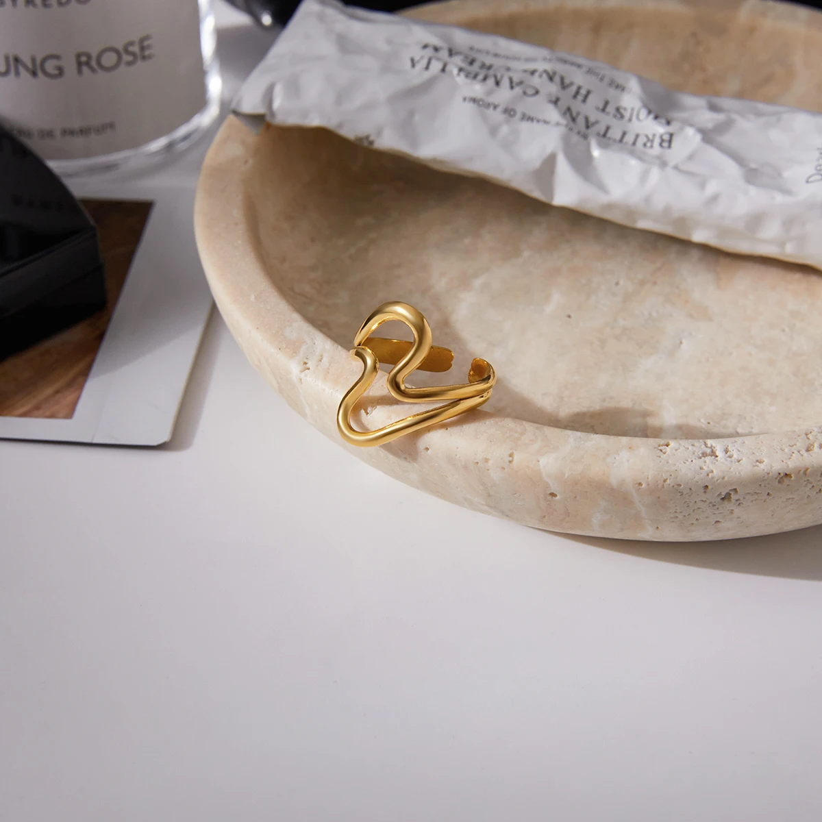 Stainless Steel Double Wave Ring JDR0107025 6 Stainless Steel Double Wave Ring JDR0107025 - Image 6