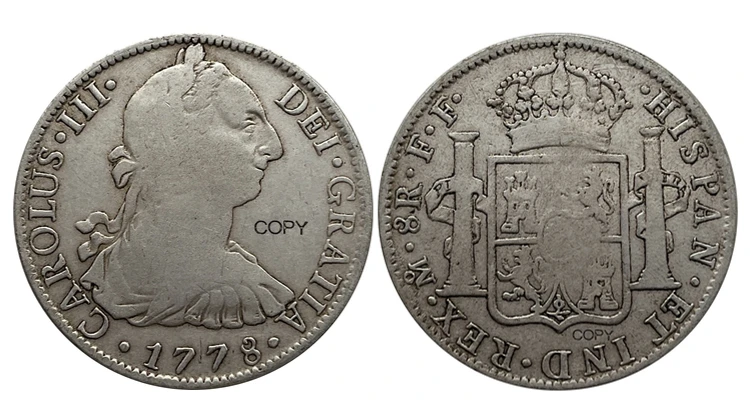 1778 Carlos III Vintage Coin Replica 7 1778 Carlos III Vintage Coin Replica - Image 7