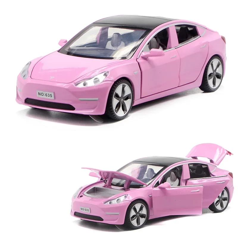 White Scale 1:32 Alloy Tesla Model 3 Car Model 6 White Scale 1:32 Alloy Tesla Model 3 Car Model - Image 6