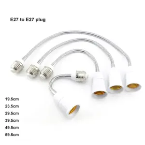 Flexible E27 Extension Adapter with Six Lengths