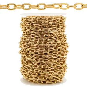 Heavy Stainless Steel Jewelry Chain in Gold Tone 14 S1e58cc365a9e49119f1bfb49fbe1fb87f