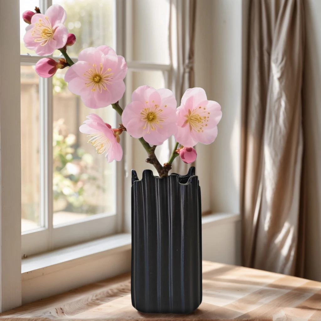 Modern Geometric Pleated Art Vase 3 Modern Geometric Pleated Art Vase - Image 3