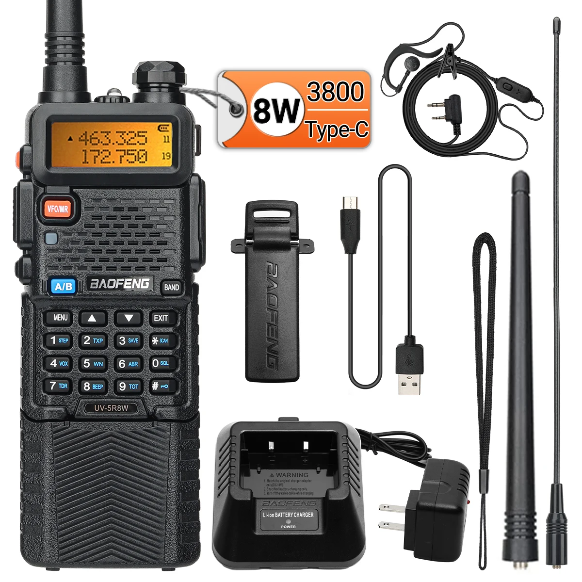 Baofeng UV-5R Dual-Band Walkie-Talkie 8W 7 Baofeng UV-5R Dual-Band Walkie-Talkie 8W - Image 7