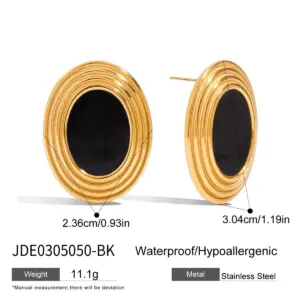 Oversized Stainless Steel White Shell Earrings 17 S1eba4b3397be4ef293196a81376aff39X