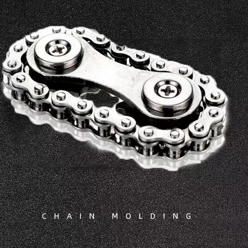 Metal Chain-Inspired Fidget Spinner 60×36mm 4 Metal Chain-Inspired Fidget Spinner 60×36mm - Image 4