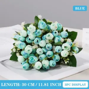 Elegant Pastel Silk Rose Bouquet in White Vase 16 S1ef584581f494ee4a2dc9cc8e1af4c62E