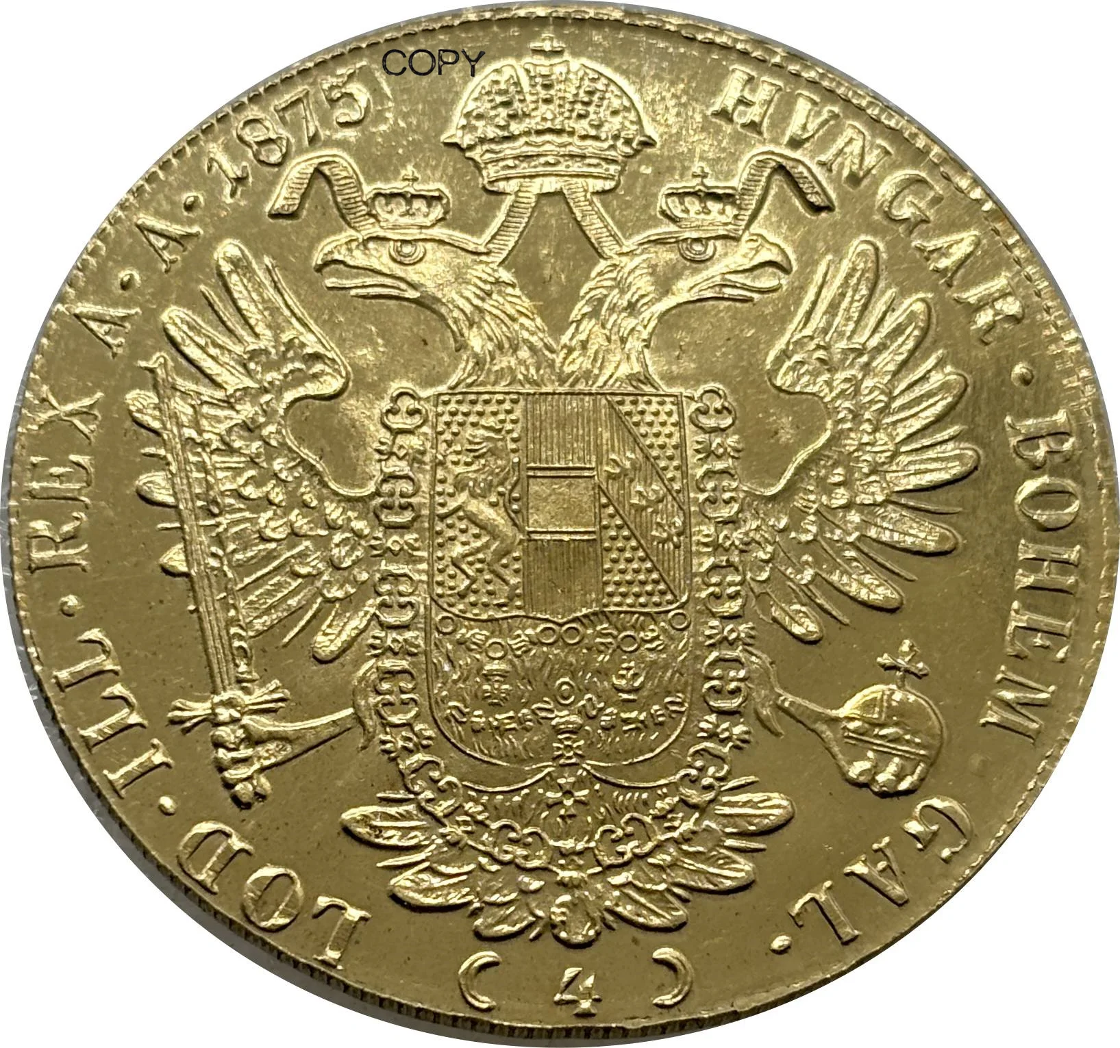 1875 Austrian Coin Replica with High-Relief Detailing 2 1875 Austrian Coin Replica with High-Relief Detailing - Image 2