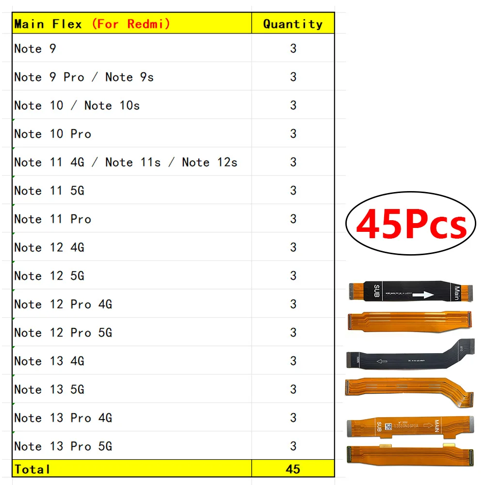 Flex Cables Set for Xiaomi Redmi Note Series 6 Flex Cables Set for Xiaomi Redmi Note Series - Image 6