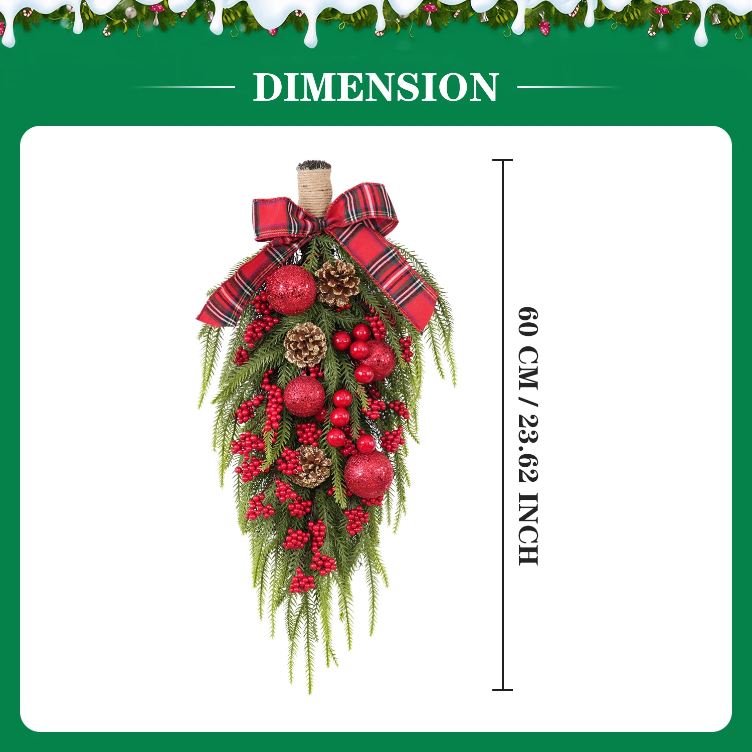 Festive Christmas Wreath with Ornaments 7 Festive Christmas Wreath with Ornaments - Image 7