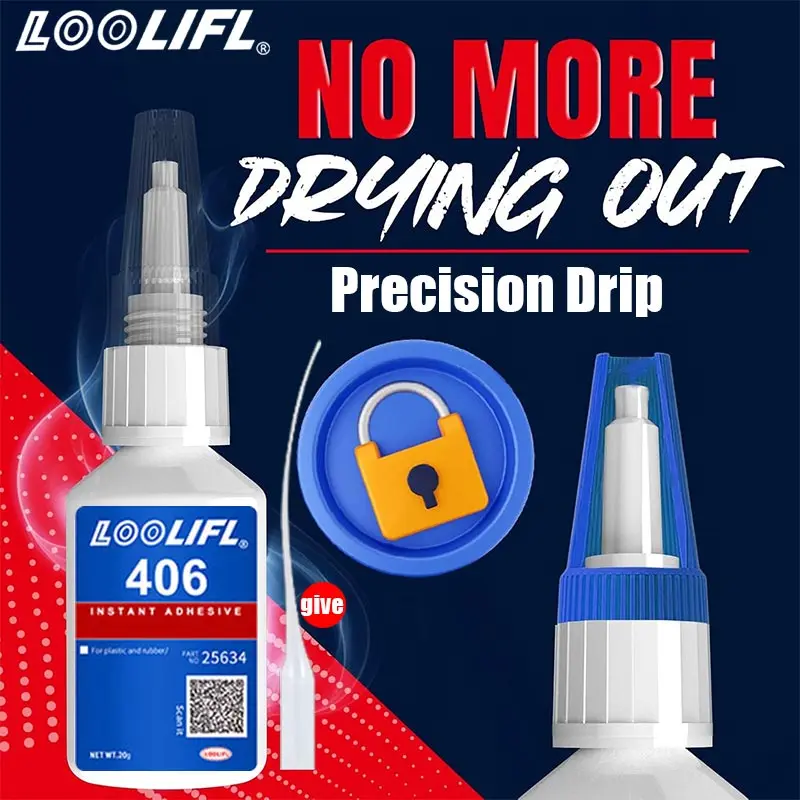 LOOLIFL 406 Instant Super Glue 20ml 4 LOOLIFL 406 Instant Super Glue 20ml - Image 4