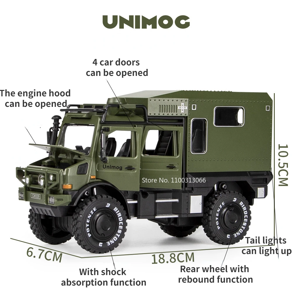 1:28 Scale Unimog Off-Road Vehicle Toy 2 1:28 Scale Unimog Off-Road Vehicle Toy - Image 2