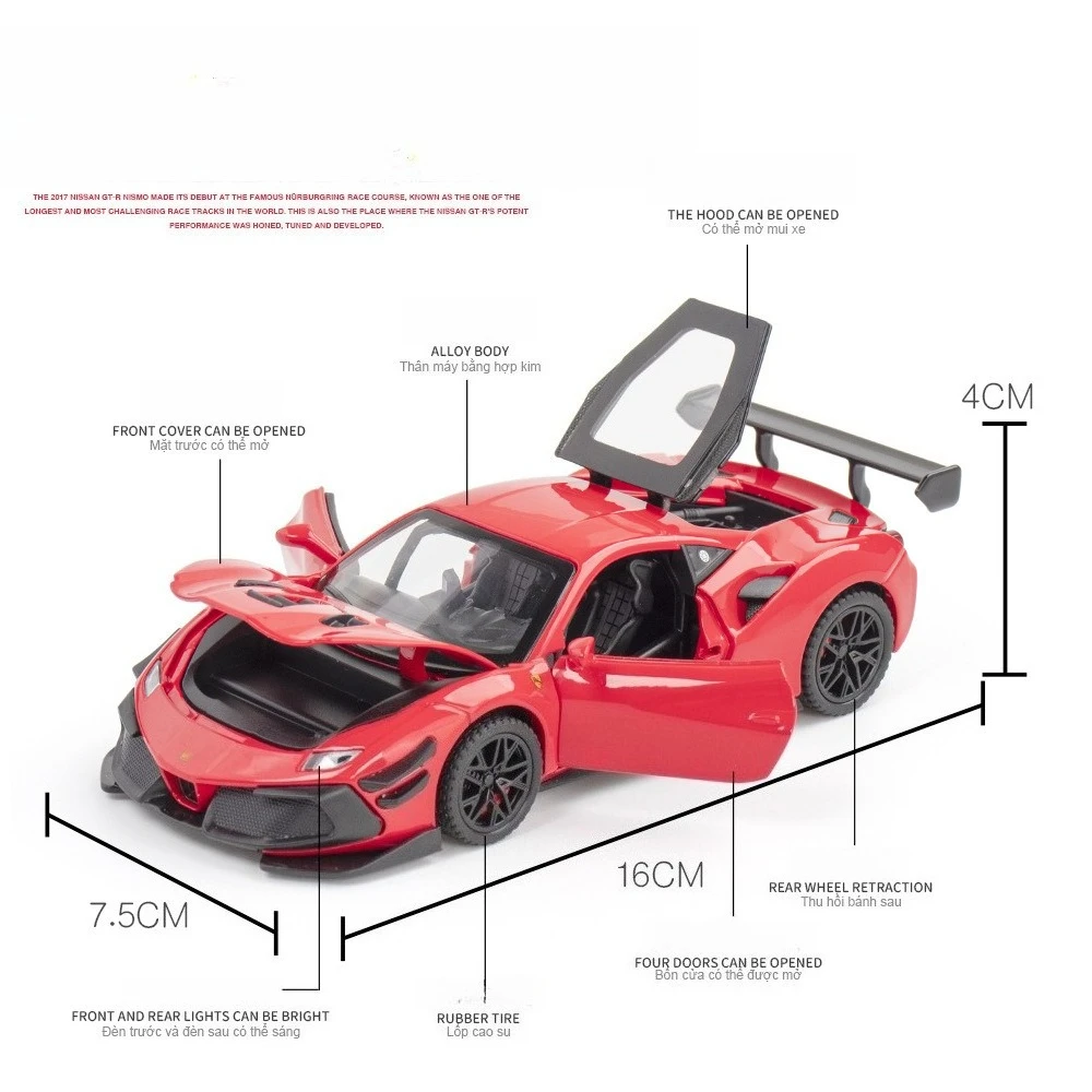 Ferrari Laferrari SF90 P80C 1:32 Diecast Model 3 Ferrari Laferrari SF90 P80C 1:32 Diecast Model - Image 3