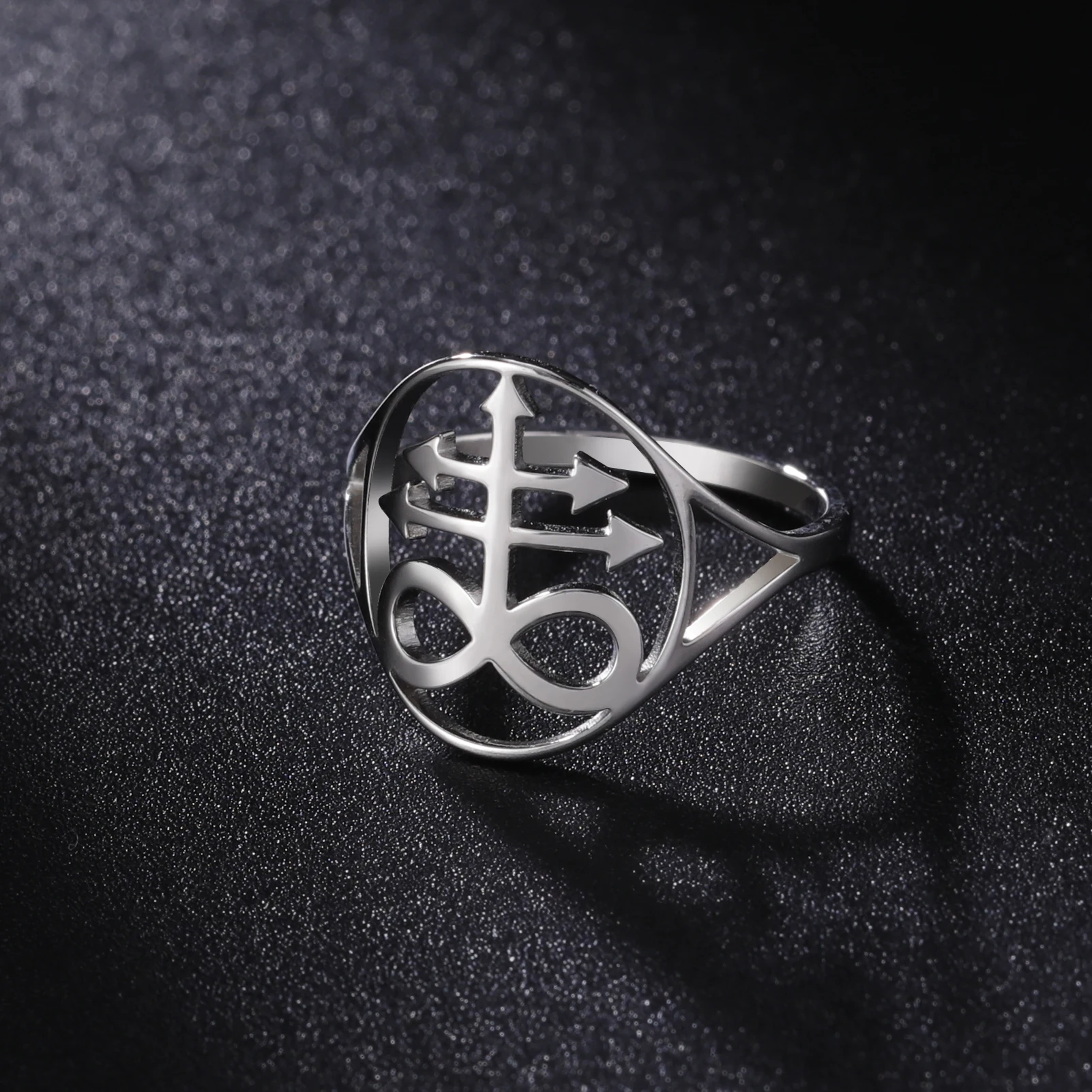 Lucifer Sigil Stainless Steel Ring for Men & Women 4 Lucifer Sigil Stainless Steel Ring for Men & Women - Image 4