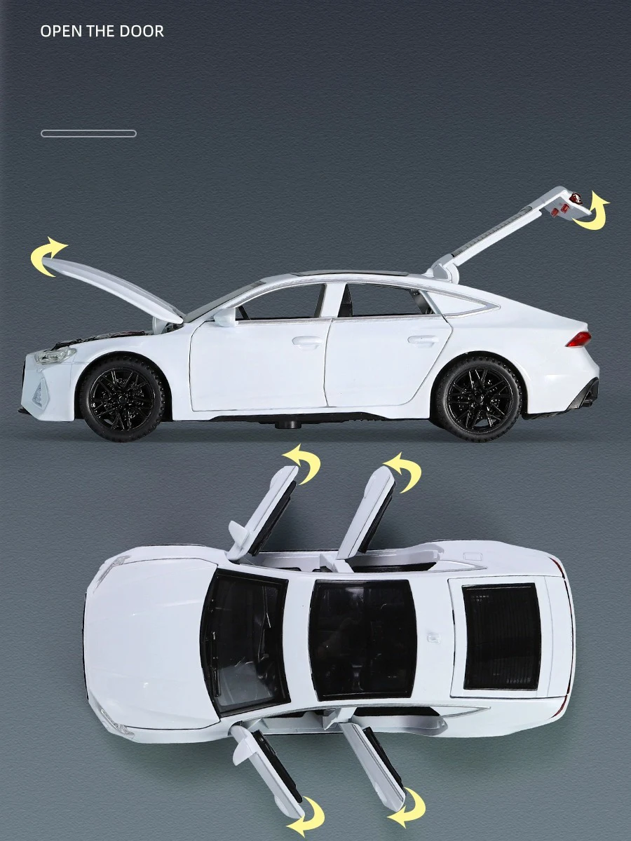 Black Audi RS7 1:32 Scale Diecast Model 4 Black Audi RS7 1:32 Scale Diecast Model - Image 4