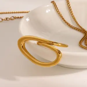 Modern Gold Stainless Steel Crossing Ring 11 S1f8411f0ed4840bea4447f54fb8c7609C