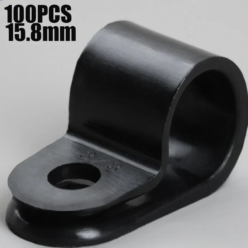 100-Pack Nylon P Cable Clips for Organization 8 100-Pack Nylon P Cable Clips for Organization - Image 8