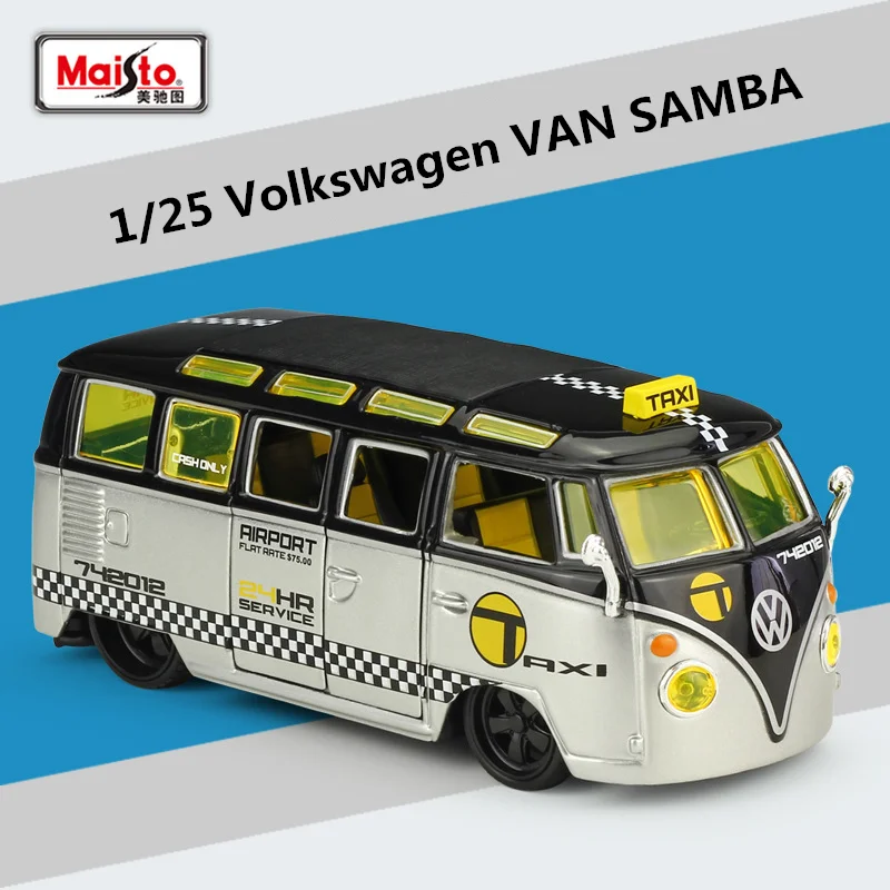 Vintage Volkswagen Samba Van Diecast Model 1:24 Scale 8 Vintage Volkswagen Samba Van Diecast Model 1:24 Scale - Image 8