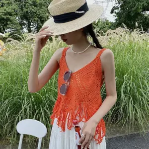 Vibrant Orange Knitted Summer Tank Top 8 S1fbe5ba3c0f844e9a566493dc1a3cf66P