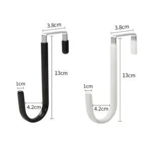 Stainless Steel Over-the-Door Hook in Black/White 9 S1fc55a52b4094521abdda15586b8d0378