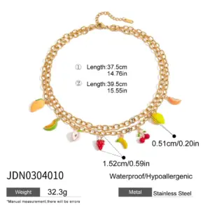 Colorful Fruit Pendant Necklace for Women 13 S1fce9674451f44c78acb1c076161d388P