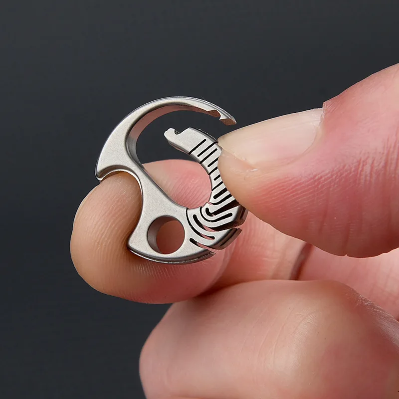 Titanium Goldfish Keychain Bottle Opener 2 Titanium Goldfish Keychain Bottle Opener - Image 2