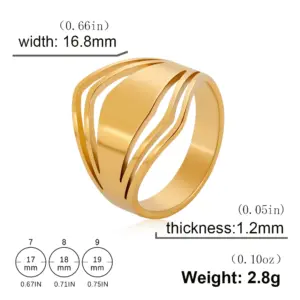 Geometric Rhombus Stainless Steel Ring for Women 18 S1fe8e38b4655443c866f25d3217589f2r