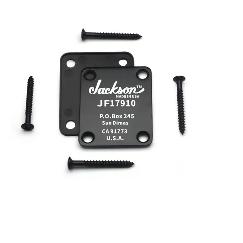 Jackson JF17910 Metal Guitar Neck Plate in Black, Silver, Gold 3 Jackson JF17910 Metal Guitar Neck Plate in Black, Silver, Gold - Image 3