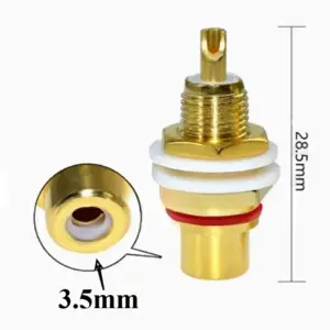 Gold RCA Lotus Female Connectors for Audiovisuals 11 S202f58debc704375a273b50e39c48bf0y