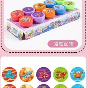 Colorful Kids Self-Ink Stamp Set with Cartoon Themes 16 S2045d734f7de489ab1d6b6d53f5ca3a1D