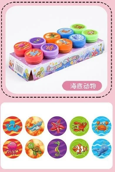 Colorful Kids Self-Ink Stamp Set with Cartoon Themes 7 Colorful Kids Self-Ink Stamp Set with Cartoon Themes - Image 7