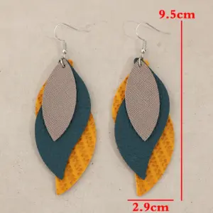 Vintage S-Shaped Leaf Dangle Earrings 9 S2055285b339146e6938ef14ddf8879974